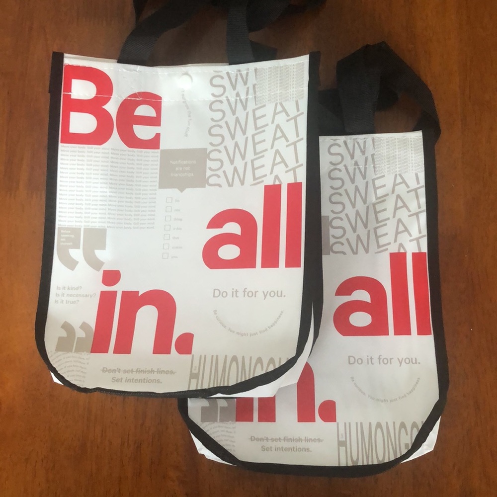 lululemon reusable bags - 2pk